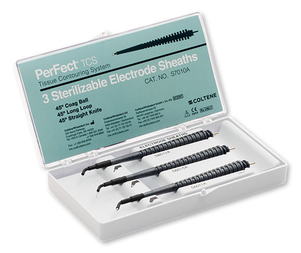 PERFECT TCS II Sterilizable Electrode Sheaths (Coag Ball, 45° Straight Knife, 45' Long Loop), 3 pcs
