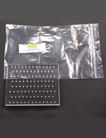 Clear Plexiglass 100-Hole Bur Block-Half (Combo)