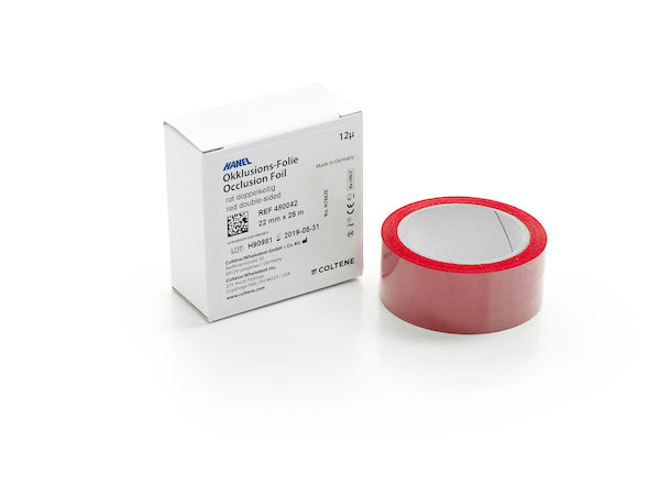 Hanel Occlusion Foil 12 2Sided Red 80mm, 25 m