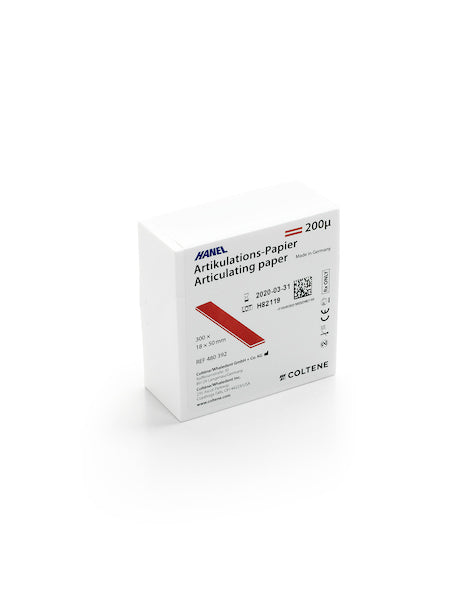 Hanel Articulating Paper 200 18 x 50mm Strips Red, 300 pcs