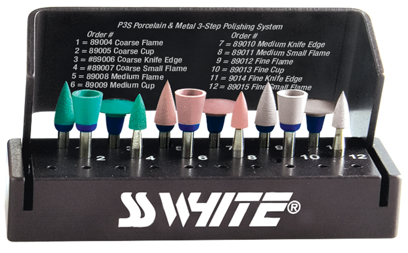 JAZZ RA PORCELAIN POLISHER 3 STEP P3S 12 PC. KIT - 1 PACK