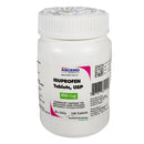 Ascend Laboratories Ibuprofen, 800mg, Bottle of 100 Tablets. White to off-white, caplet-shaped, non-scored tablets debossed with I 10 on one side and plain on the other. Indicated for the relief of mild to moderate pain and signs and symptoms of rheumatoid arthritis and osteoarthritis. NSAID possesses analgesic and antipyretic activities. Store at 20-25C. Bottle Size: 2.195 x 4.55 x 2.195in.