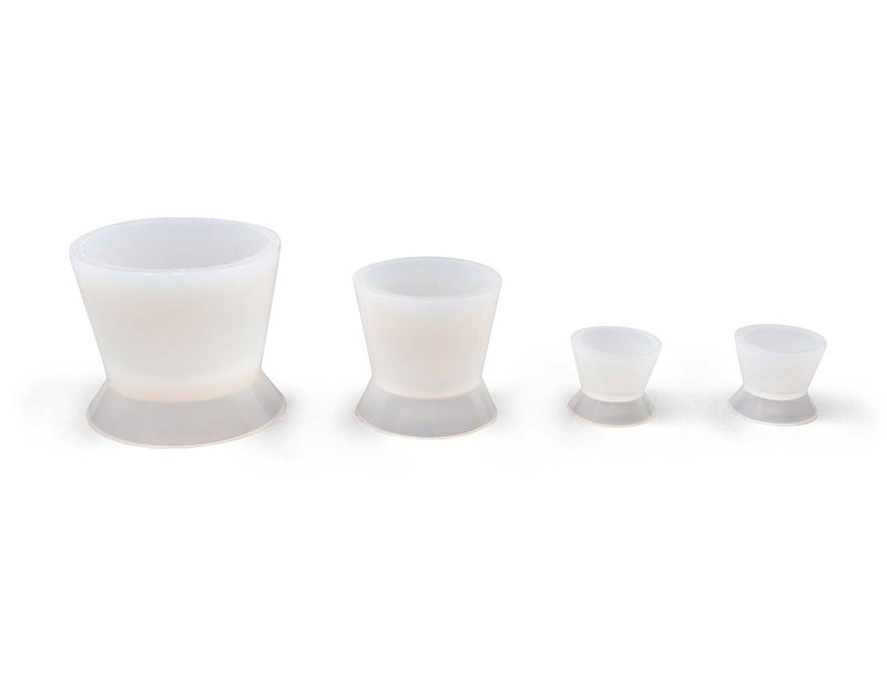 Mini-Bowls - NON-STICK SILICON FOR ACRYLICS, W/SUCTION BASE Assorted (Set: 2 Small, 1 Medium, 1 Large)