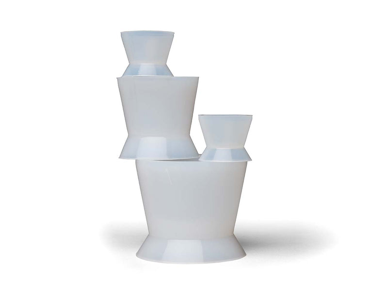 Mini-Bowls - NON-STICK SILICON FOR ACRYLICS, W/SUCTION BASE Small, 8cc (Set 3) (1" diameter)
