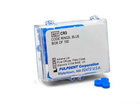 Code Rings Box of 50 - Blue, Silicone, Medical Grade 1/8” ID,  1/8” wide