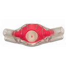 Single-Use Nasal Hoods - Pedo, Sassy Strawberry 12/Box. Individually Wrapped. Clear outer hood shows condensation when patients are breathing through their nose. Hood-in-hood design minimizes ambient nitrous oxide release. Low-profile design expands the clinical field of view. Latex-free.