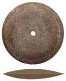 Knife-Edge Rubber Wheels Brown Aluminum Oxide Extra Long-Lasting for Finishing and Polishing of Metals, Porcelain and Gold, Non-Contaminating, 7/8" (22.2 mm), Package of 100 Wheels.