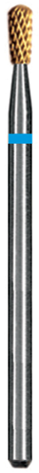 G077E.029 Regular Cross Cut, Titanium Nitride Coated Carbide Bur. Single Bur.