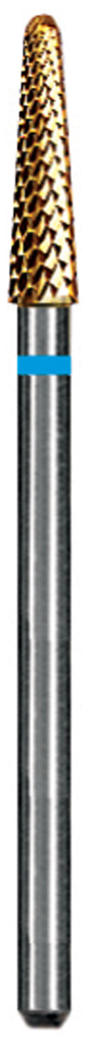 G079E.031 Regular Cross Cut, Titanium Nitride Coated Carbide Bur. Single Bur.