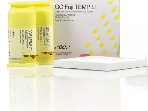 GC Fuji Temp LT Self-Cured Glass Ionomer Refill 2 Cartridges/Box 13.3 g ea