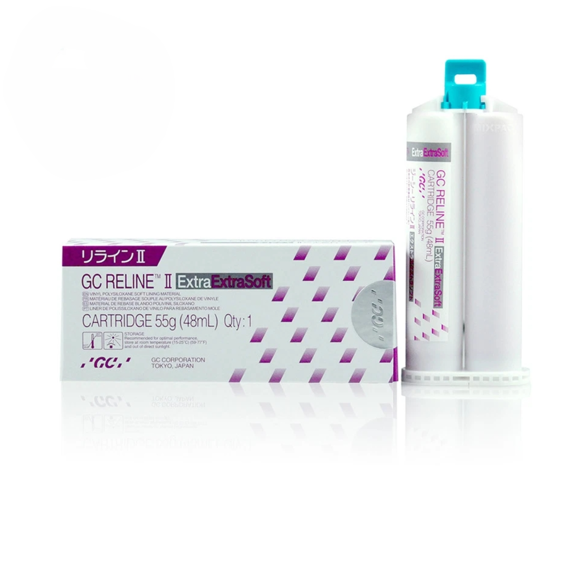 GC RELINE II Relining Material 48 mL Cartridge 1/Box - Davis Dental Supply