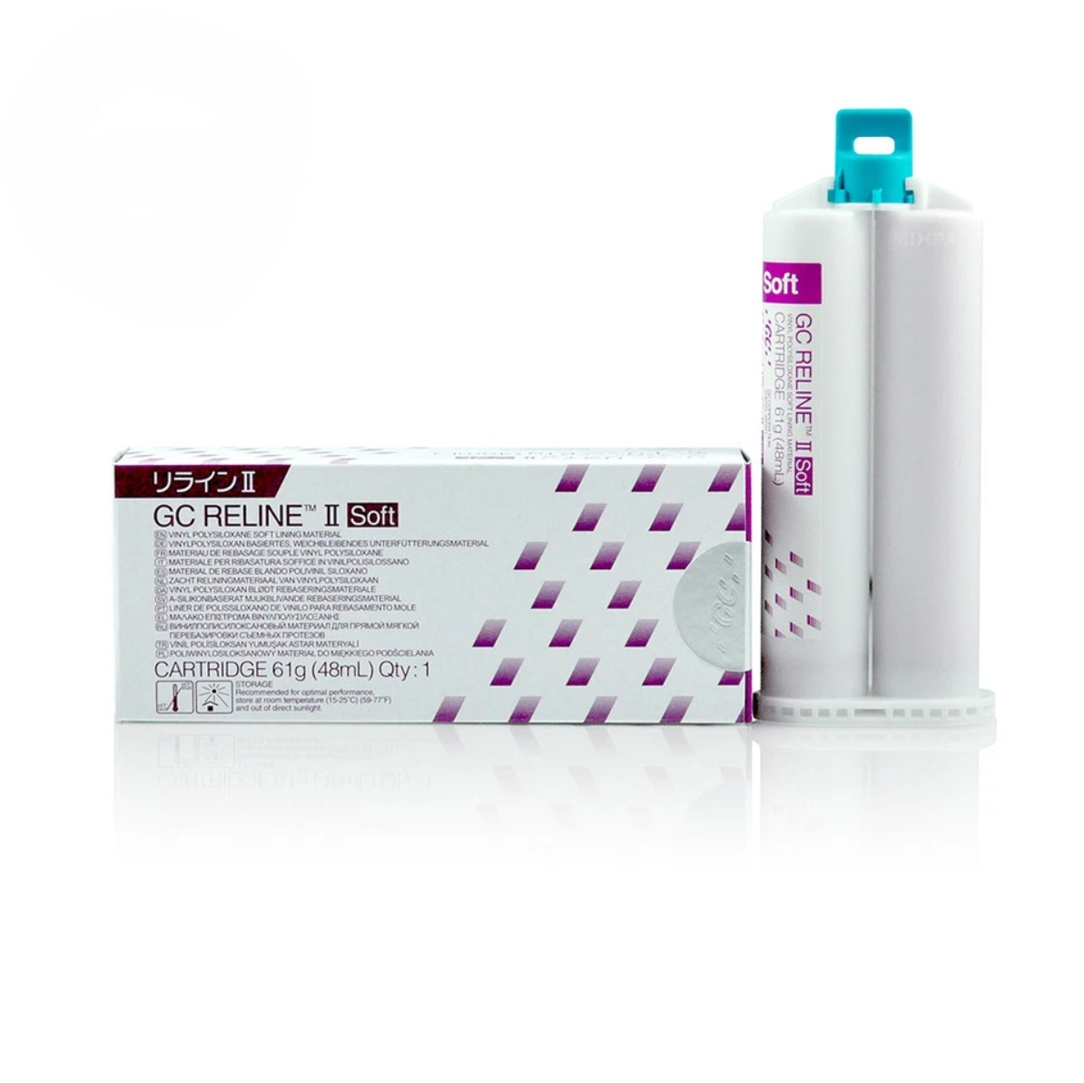 GC RELINE II Relining Material 48 mL Cartridge 1/Box - Davis Dental Supply
