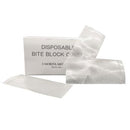 Bite Block Covers 300/Pk. Clear Plastic, Disposable. To reduce cross-contamination while eliminating the need for disinfection or sterilization for use with X-ray machine bite blocks.
