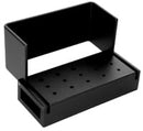 15 Hole - 10 FG and 5 RA - Black Anodized Aluminum Bur Block. Autoclavable with Dimensions of 55 mm X 25 mm X 31 mm.