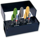 LS-901 Acrylic Adjustment Polishing Set. Set Designed to make Chairside Adjustments on Acrylic Without the use of Pumice and Rag Wheels.