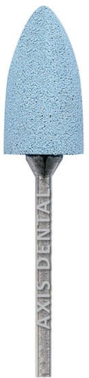 Acrylic Polishers for Adjusting and Polishing Acrylic Materials, Autoclavable, Light Blue/Fine, HP, Flame, Package of 6 Points.