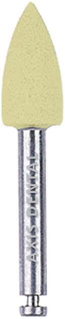 Goldstar Polishers for Polishing Gold and Other Precious and Semi-Precious Metals, Yellow, RA, Flame Shape, Package of 10 Points.