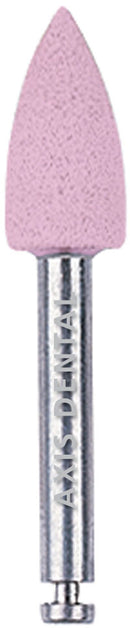 Goldstar Polishers for Polishing Gold and Other Precious and Semi-Precious Metals, Pink, RA, Flame Shape, Package of 10 Points.