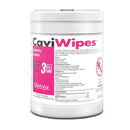 CaviWipes Towelettes (Large: 6" x 6.75") 160/Can. Disposable towelettes pre-saturated with CaviCide Surface Disinfectant Cleaner. Thicker, Wetter, More Durable than other brand products. Kills TB in 3 minutes and HBV, HIV-1, MRSA, VRE in 2 minutes. Non-toxic, low-alcohol, non-abrasive, non-corrosive, safe for all non-porous surfaces. 160 wipes per canister. SINGLE CANISTER