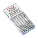 Nordin Stainless Steel RA 28mm Peeso Reamer, Assorted No.1-6, 6/Pk. Ideal to enlarge the cervical portion of the canal. Ring marked for easy size identification. Swiss-made.