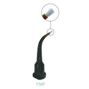 iFlo Curved Black Dispensing Tips with Adjustable Brush Tips Fiber Length, Tightly Fitted Fibers for Low Viscosity Materials, Package of 100 tips.