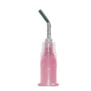 Disposable Pre-Bent Needle Tips, blunt-end, 18 gauge, liner, pink, package of 100 tips.
