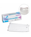 5-1/4" x 6-1/2" Sterilization Pouch 200/Bx. Self-Sealing with Built-In internal/external steam sterilization indicators, verifying proper time, temperature and presence of steam with an internal multi-parameter steam indicator printed directly on the pouch.