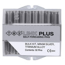 TMS LINK PLUS Bulk Kit, Minim Silver, Gold-Plated Stainless Steel, 50 pcs