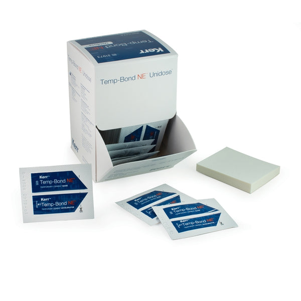TempBond NE Unidose Contains: 50 Unidose Packets (2.4 g each Packet - 120 g total), 1 Mixing Pad