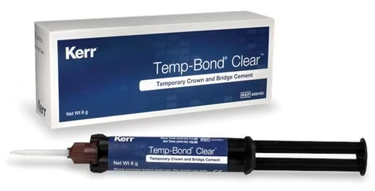 TempBond Clear with Triclosan, Automix Syringe Contains: 1 syringe (6g each) 10 Mixing Tips
