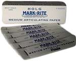 HOLG MARK:RITE Articulating Paper, Medium-Blue Pkg Contains: Box of 12 Books - 12 Strips .006 inches/152.4 microns per Book (144 Strips)