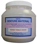 TEETS HEAT CURE ACRYLIC Powder Only - Vein Tissue Shade - 2.5lbs. MFG #2102M