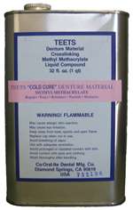 TEETS HEAT CURE ACRYLIC Liquid Only - 32oz.