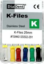 K-TYPE FILES #25 21mm - 6pk MFG #502-105