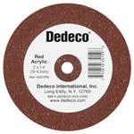 LATHE WHEELS Red Acrylic-Coarse 3X 3/8 - Each (DEDECO)