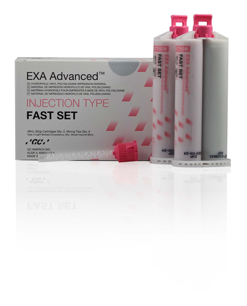 EXA Advanced - Fast Set.  Value Package  8 cartridges (48 mL each) and 24 mixing tips.