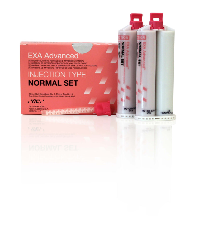 EXA Advanced - Normal Set.  Refill  2 cartridges (48 mL each) + 6 mixing tips.