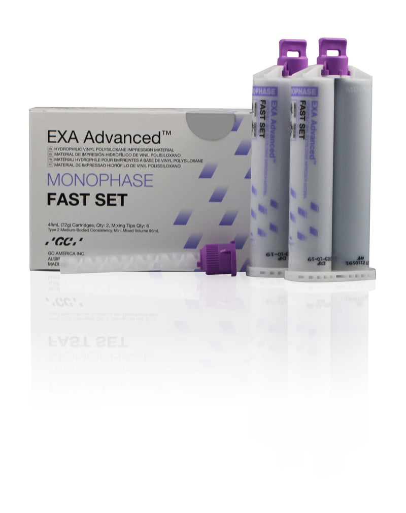 EXA Advanced - Fast Set.  Value Package  8 cartridges (48 mL each) and 24 mixing tips.