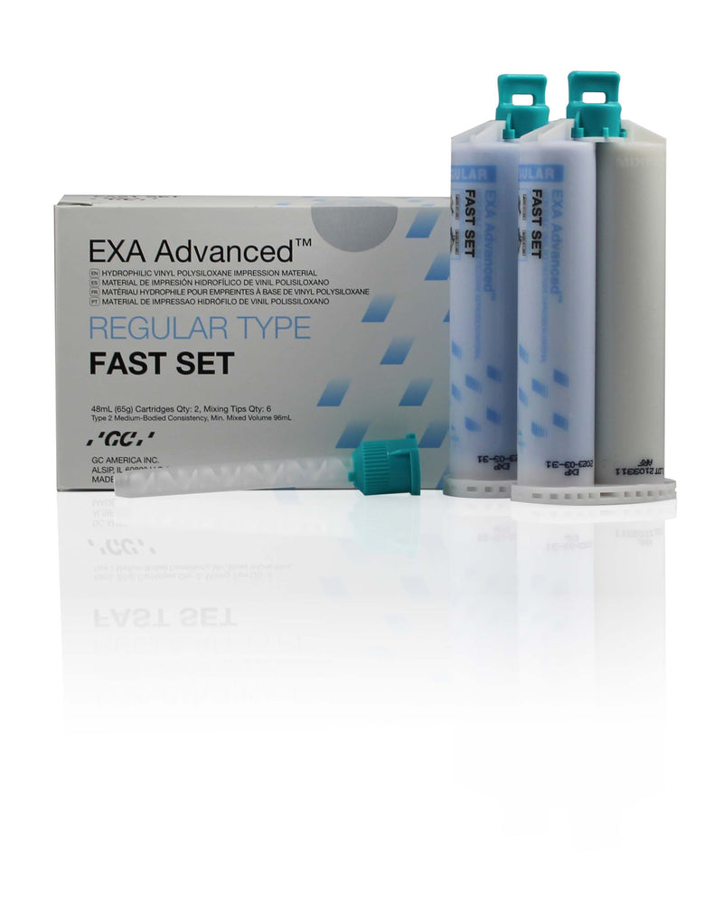 EXA Advanced - Fast Set.  Value Package  8 cartridges (48 mL each) and 24 mixing tips.