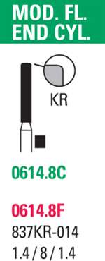 NEODIAMOND #0614.8C Modified Flat End Cylinder, Coarse Grit (25pk)