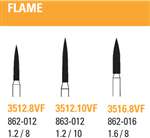 NEODIAMOND #3512.8VF Flame, Very Fine Grit (25pk)