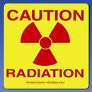 Caution Radiation Label     5/pack