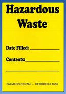 Hazardous Waste Label     100/roll