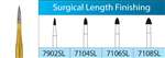 Trimming & Finishing Burs #7902SL Surgical Length Finishing 12 Balde (5pk)