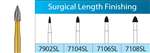 Trimming & Finishing Burs #7106SL Surgical Length Finishing 12 Balde (5pk)