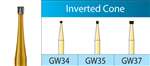 GREAT WHITE GOLD Carbide Burs #GW-35 Inverted Cone (10pk)