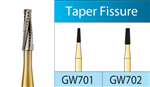 GREAT WHITE GOLD Carbide Burs #GW-701 Taper Fissure (10pk)