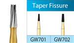 GREAT WHITE GOLD Carbide Burs #GW-702 Taper Fissure (10pk)