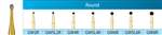 GREAT WHITE GOLD Carbide Burs #GW-2R Round (100pk)