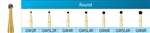 GREAT WHITE GOLD Carbide Burs #GW-4R Round (100pk)